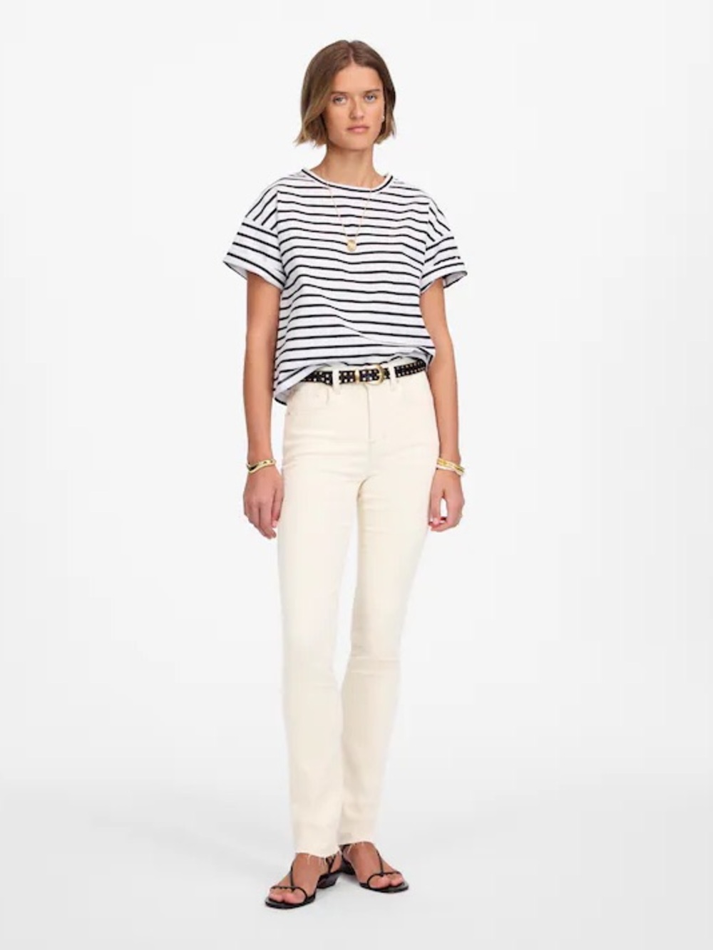 J. Crew. 34T, Stovepipe Stretch Jeans in White